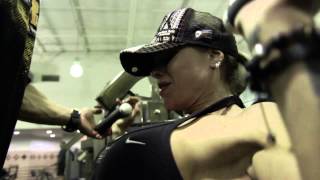 Larissa Reis &amp; Cris Cyborg Shoulders Workout with Sergio Fdez Speziaiced Coach Las Vegas 2014