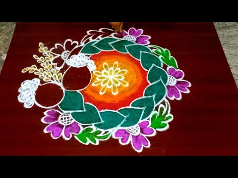 pongal rangoli kolam  2022/beautiful sankranthi muggulu designs/pongal kolam easy rangoli designs