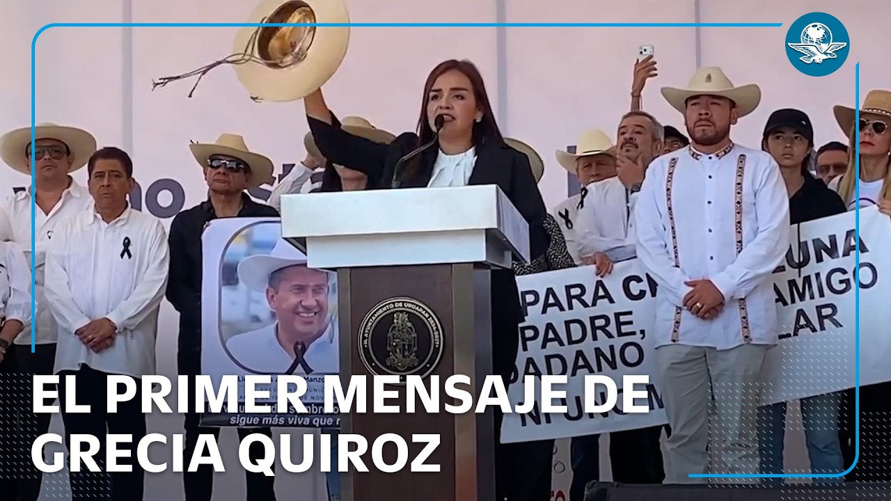 Grecia Quiroz da su primer discurso como alcaldesa sustituta de Uruapan