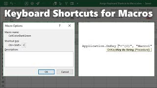 How To Assign Keyboard Shortcuts To Macros In Excel