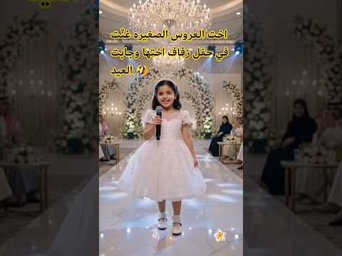 ​​أخت العروسة الصغيره غنّت لاختها العروس في حفل زفافها وسط قاعة الأفراح وجابت العيد فيها😂 #shorts