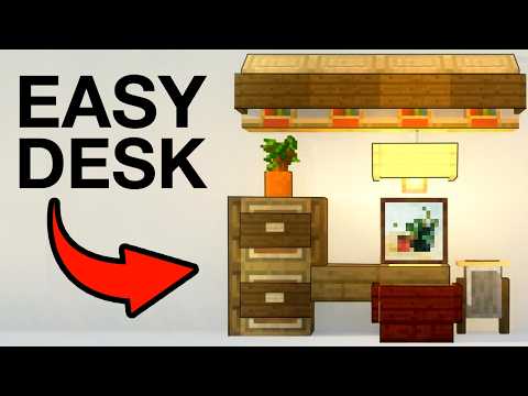 How to build a desk with storage in Minecraft (tutorial ...