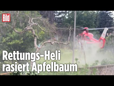 Beinah-Katastrophe bei Hubschrauber-Landung | Dresden