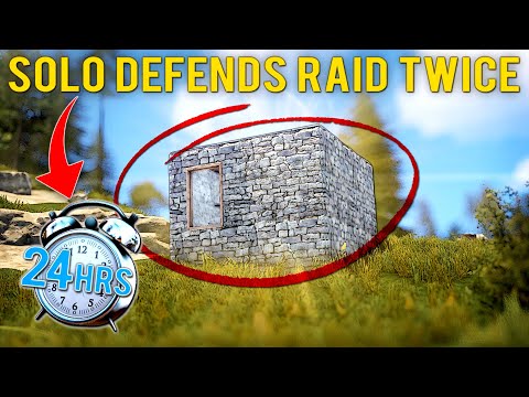 How I Defended my SOLO Base TWICE in 24 Hours against a GROUP of RAIDERS - Rust Solo #2
