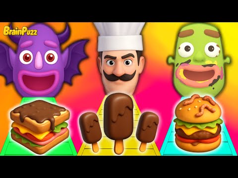 Sandwich Runner VS Burger Master VS I Want Pizza 🍔🥶 Satisfying ASMR Mobile Gameplay (iOS, Android)