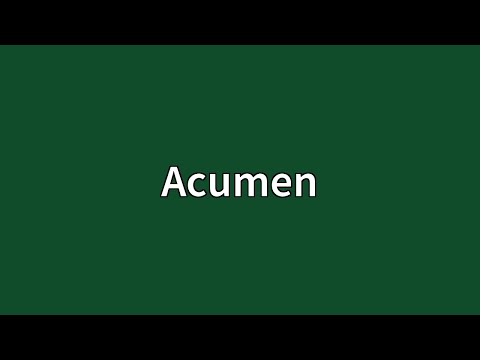 Acumen Meaning