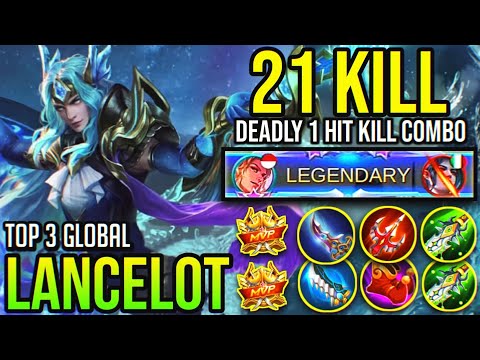 21 KILLS, 1 HIT 1 KILL | LANCELOT BEST BUILD 2020 | Top 3 Global Lancelot - Mobile Legends