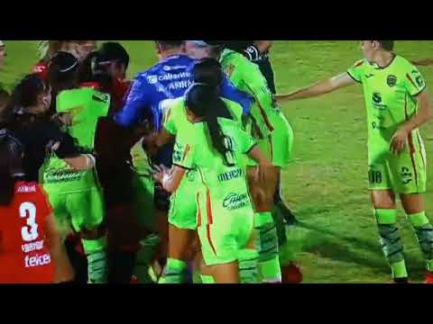 Bronca entre jugadoras  femenil de Juárez contra Tijuana