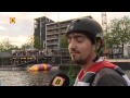 De waterjump op het stadsstrand in Tilburg