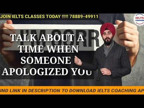 Talk About A Time When Someone Apologized You | New Cue Card | Ramandeep Sir Ielts Sample Band 8.0