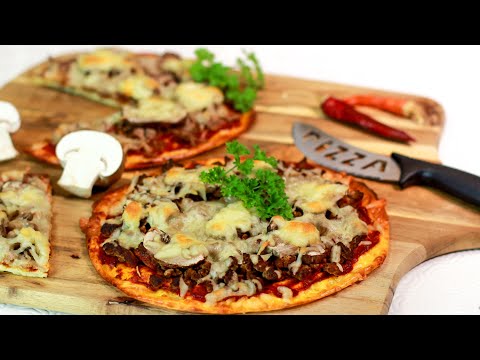 LOW CARB PIZZABODEN mit Quark und Käse - glutenfrei