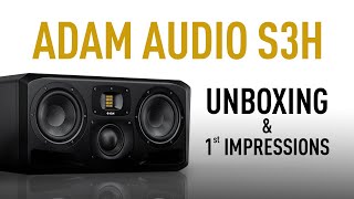 Video thumbnail for S3H UNBOXING - ADAM Audio S3H monitor speakers #BATMAN speakers by Detroit-Berlin