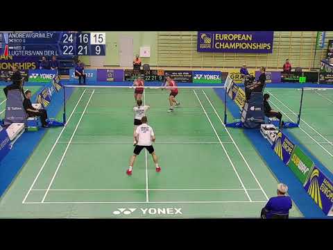 Grimley fails to let his opponent get the better of him in the Mixed Doubles!