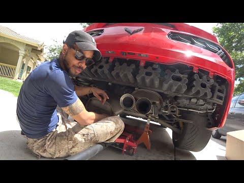 STRAIGHT PIPING MY C7 CORVETTE !! FULL AWE EXHAUST INSTALL !!!