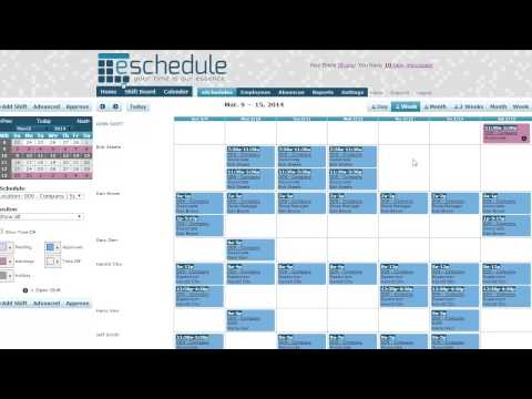 Eschedule Tutorial Approving Employee Schedules