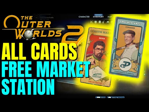 All 5 Pitchball Cards Free Market Station | The Outer Worlds 2