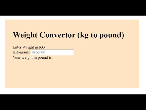Weight Convertor Javascript Project 4