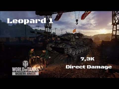 Leopard 1 in Cerro Thiepval: 7,3K direct damage :Wot console - World of Tanks