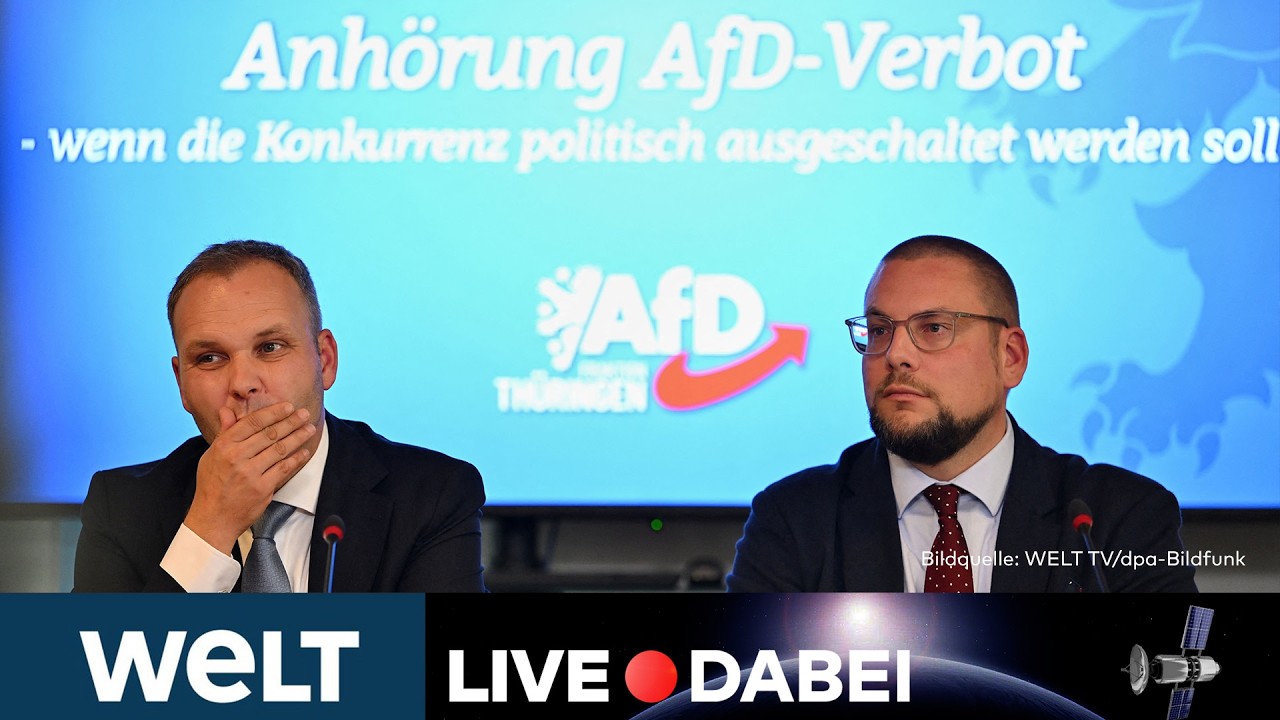 LANDTAG IN THÜRINGEN: Anhörung über mögliches AfD-Verbotsverfahren | WELT Live dabei