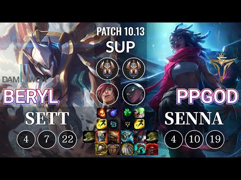DWG BeryL Sett vs VS ppgod Senna Sup - KR Patch 10.13