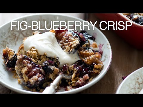 Fig Blueberry Crisp with Goat Cheese Whipped Cream