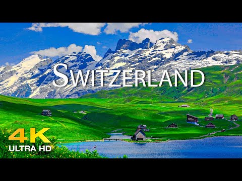 FLYING OVER SWITZERLAND (4K UHD) Amazing Beautiful Nature Scenery & Relaxing Music for Stress Relief