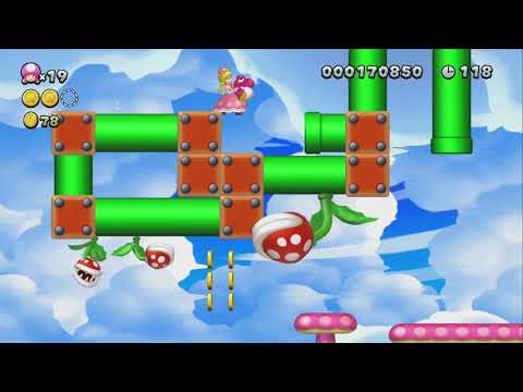 Acorn Plains-4 ~ Piranha Heights~ Toadette ~ New Super Luigi U ~ New Super Mario Bros  Deluxe 1bo