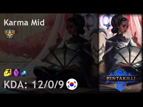 Karma Mid vs Syndra - KR Challenger Patch 7.16