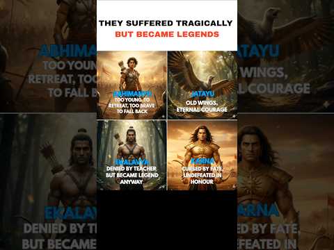 They Suffered Tragically But Became Legends | Abhimanyu, Jatayu, Ekalavya, Karna #ytshorts