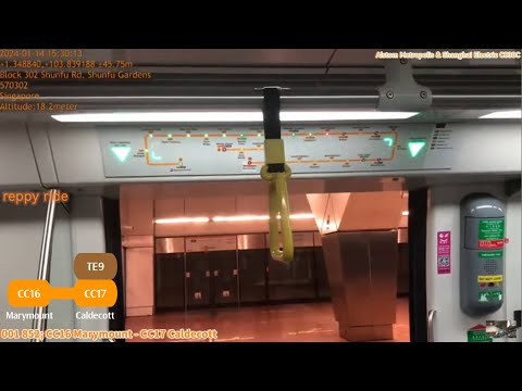 ⁴ᴷ⁶⁰ [SMRT] reppy, strong motor ~ Alstom Metropolis C830C [852] CC16 Marymount - CC17 Caldecott