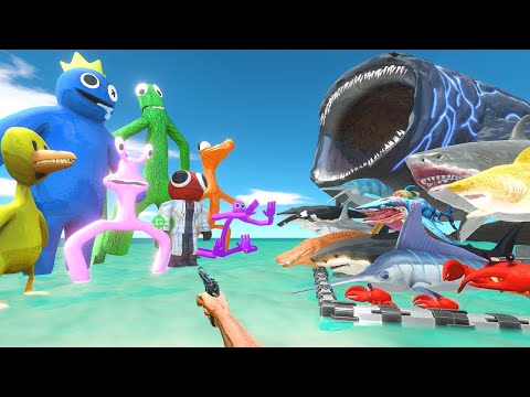 FPS Avatar Rescues Sea Monsters and Fights Rainbow Friends - Animal Revolt Battle Simulator