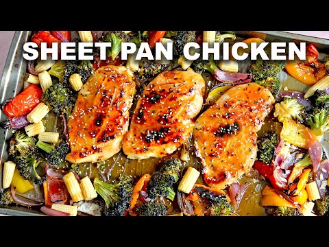 Sheet Pan Teriyaki Chicken & Veggies - 30 Minute Dinner!