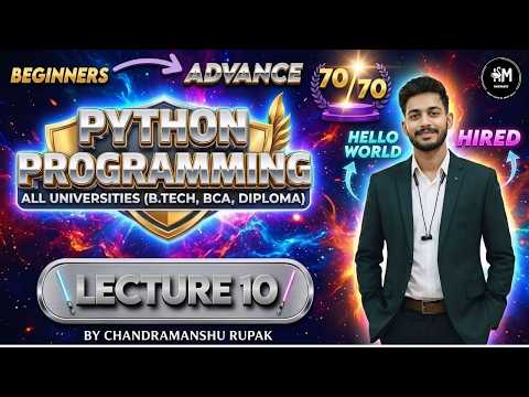 Python Lecture 10 Conditional Statements In Python If Else Explained With Programs