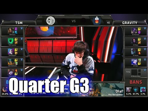 TSM vs Gravity | Game 3 Quarter Finals S5 NA LCS Summer 2015 Playoffs | Team Solomid TSM vs GV G3 QF