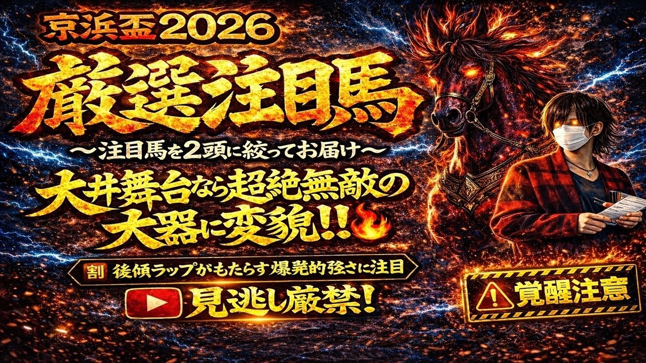 京浜盃2026 [覚醒注意]大井舞台なら超絶無敵の大器に変貌！後傾ラップがもたらす爆発的な強さに注目！