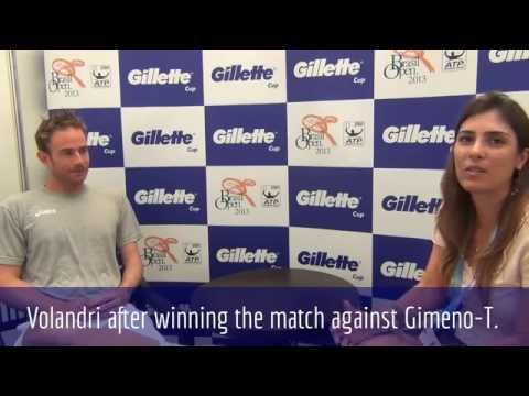 Volandri after winning the match against Gimeno-Traver  63 36 76 (ENG)