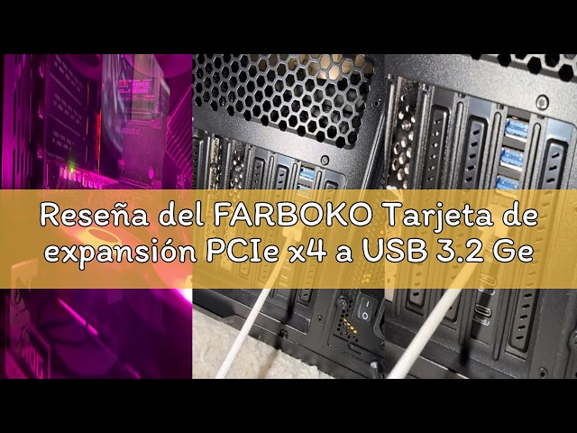 Vídeo relacionado con Tarjeta de expansión PCIe x4 a USB 3.2 Gen 7-Puertos (4A +3C) con 20 Gbps de Ancho de Banda USB C PC 3.2 Card Express Expansion para PC de Escritorio Windows Linux Mac OS