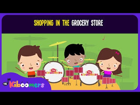 Shopping At the Grocery Store Song for Kids | Fun Food Songs for Children | The Kiboomers
