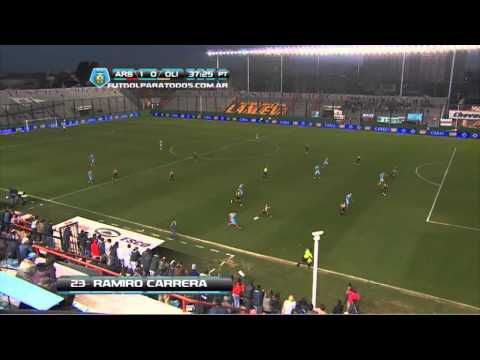 Gol Carrera. Arsenal 1 Olimpo 0. Torneo Inicial 2013. Fecha 3. Fútbol Para Todos