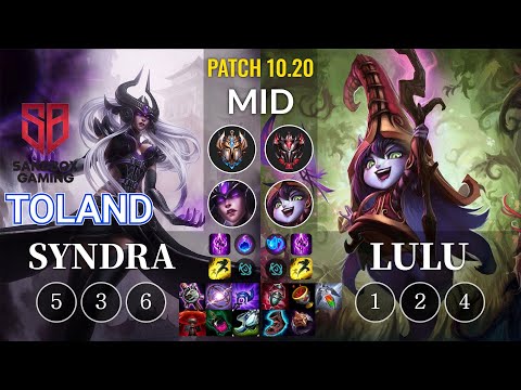 SB TolanD Syndra vs Lulu Mid - KR Patch 10.20