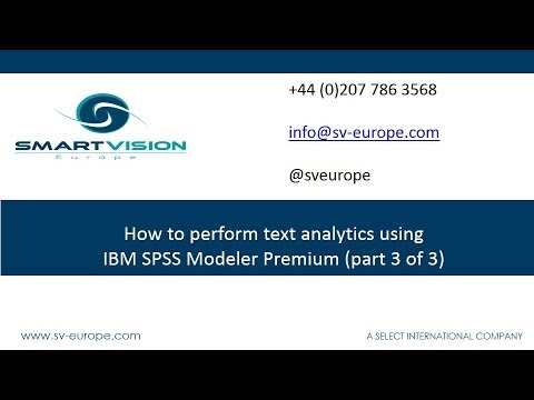 Text mining in SPSS Modeler