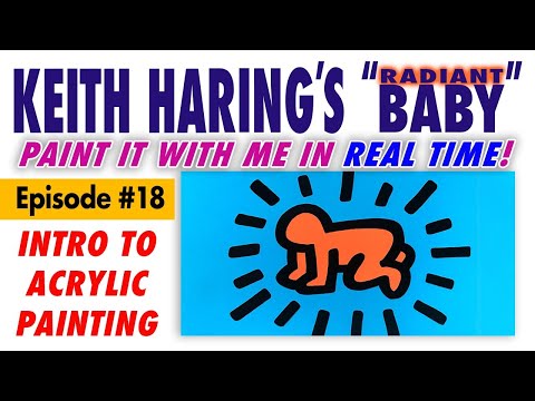 Paint Keith Haring's "RADIANT BABY" (1993)! – Free Intro to Acrylic Painting Class #18