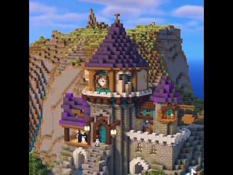 A awesome wizard house in Minecraft | Minecraft build by skuishi. builds #shorts