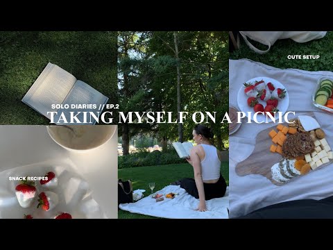 SOLO DIARIES ep.2 | taking myself on a picnic (snack recipes, reading, aesthetic)