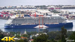 October 9, 2024: Cruise Ship CELEBRITY EDGE was seen docking in Papeete port of call