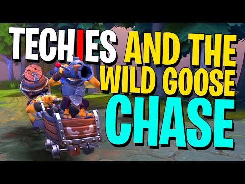 Techies and the Wild Goose Chase - DotA 2 Funny Moments
