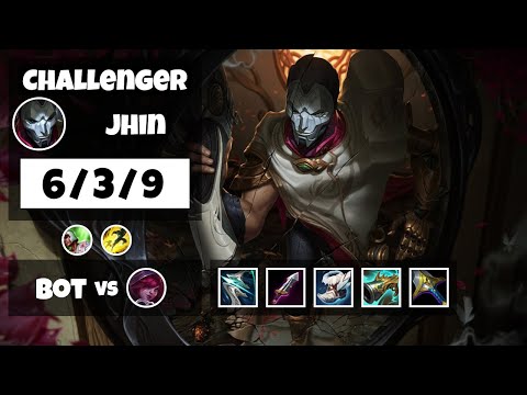 Jhin vs Xayah NA Challenger BOT (6/3/9) - v11.18