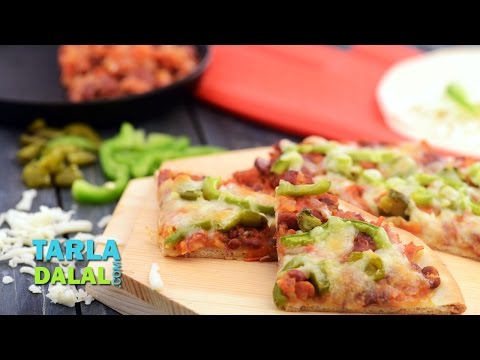 Bean and Capsicum Pizza by Tarla Dalal