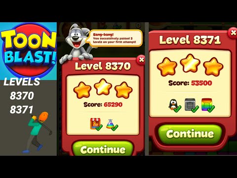 Toon Blast Levels 8370 8371 🤺✨