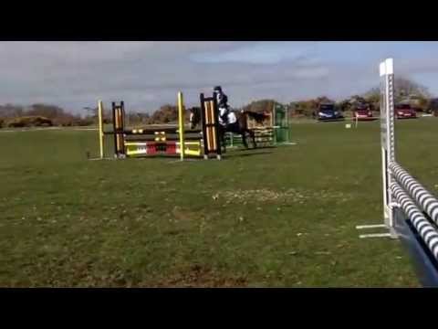 CHE Banoffee French showjumping phase , unlucky last 2 fences at Tyrella 1 on 21/3/15 ch eventing